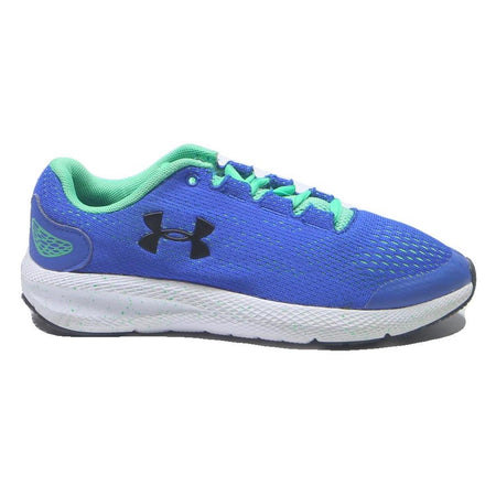 UNDER ARMOUR Boys Running Trainers Blue & Green Synthetic UK 4 Lightweight