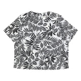 MODERN ESSENTIALS Womens Black & White Printed Short Sleeve Round Neck Top XL