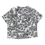 MODERN ESSENTIALS Womens Black & White Printed Short Sleeve Round Neck Top XL