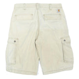 CARHARTT Mens Shorts Beige Cargo Plain M W34 Utility Workwear Cotton Blend