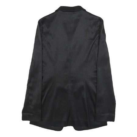 PACO RABANE Womens Black Button Jacket XS Polyester Blend Pinstripe Elegant