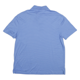 CALVIN KLEIN Mens Blue Short Sleeve Striped Polo Shirt L Cotton Casual Summer