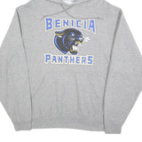 JERZEES Mens Grey Benicia Panthers Hoodie L Cotton Blend Pullover Sweatshirt