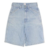 EDWIN Womens Light Blue Denim Casual Shorts S W27 Relaxed Fit