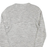 ALL SAINTS Mens Grey Plain Cotton Blend Crew Neck Basic Knit Jumper XS Casual