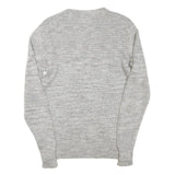 ALL SAINTS Mens Grey Plain Cotton Blend Crew Neck Basic Knit Jumper XS Casual