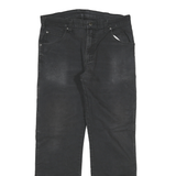 DICKIES Mens Cotton Blend Black Regular Straight Trousers W32 L30 Workwear Zip