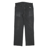 DICKIES Mens Cotton Blend Black Regular Straight Trousers W32 L30 Workwear Zip