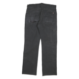 DICKIES Mens Cotton Blend Black Regular Straight Trousers W32 L30 Workwear Zip