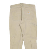 CARHARTT Mens Beige Cotton Blend Relaxed Fit Straight Trousers W30 L25 Casual