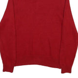 POLO RALPH LAUREN Mens Red Pullover Plain Crew Neck Basic Knit M Cotton Blend