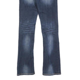 HYDRAULIC Womens Slim Blue Denim Jeans W28 L32 Stylish Stitching Detail Zip