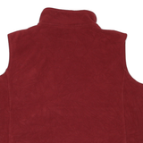 WOOLRICH Womens Red Zip Fleece Vest XL Polyester Sleeveless Casual Outdoor Layer