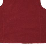 WOOLRICH Womens Red Zip Fleece Vest XL Polyester Sleeveless Casual Outdoor Layer