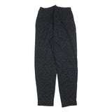 Womens Black Pinstripe Regular Fit Straight Leg Trousers W25 L28 Cotton Blend
