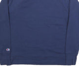 CHAMPION Womens Blue Cotton Blend Crew Neck L Sweatshirt Logo Print