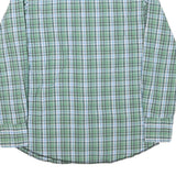 WRANGLER Mens Green & Blue Check Western Shirt M Button Pocket Casual
