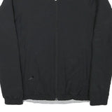 ADIDAS Womens Black Track Jacket S Polyester Blend Plain Zip Fitness Sportswear