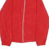 STARTER Mens Red Polyester Zip Jacket L Casual Lightweight Plain Sportswear