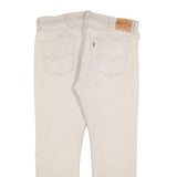 LEVI'S Mens Regular Fit Beige Cotton Blend Trousers W38 L30 Casual Zip Closure
