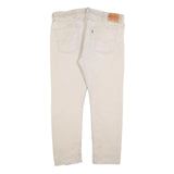 LEVI'S Mens Regular Fit Beige Cotton Blend Trousers W38 L30 Casual Zip Closure