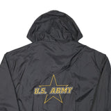 HOLLOWAY Mens Black U.S. Army Logo Lightweight Zip Jacket L Polyester Blend