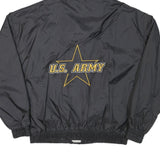 HOLLOWAY Mens Black U.S. Army Logo Lightweight Zip Jacket L Polyester Blend