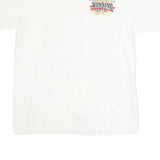 ANVIL Mens White Winning Graphic T-Shirt L Short Sleeve Crew Neck Cotton Casual