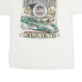 ANVIL Mens White Winning Graphic T-Shirt L Short Sleeve Crew Neck Cotton Casual