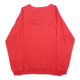 COTTON GINNY Womens Red Sweatshirt L Crew Neck Pullover Cotton Blend Comfort