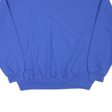 GILDAN Mens Blue Crew Neck L Sweatshirt Cotton Blend Comfortable Classic