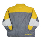 STARTER Mens Yellow & Grey Zip Jacket XL Polyester Blend Colourblock Sportswear