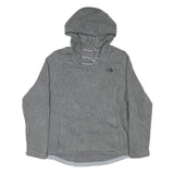 THE NORTH FACE Womens Grey Hooded Pullover L Cotton Blend Casual Outdoor