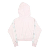 CHAMPION Womens Pink Hoodie XS Polyester Blend Casual Logo Tape Trim