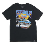 CHEMISTRY Mens Black Chevrolet Graphic T-Shirt L Short Sleeve Crew Neck Cotton