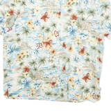 BONWORTH Womens Cream Floral Hawaiian Shirt M Lightweight Casual Vacation