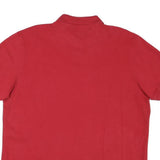CHAPS Mens Red Short Sleeve Plain Polo Shirt L Classic Cotton Blend