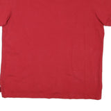 CHAPS Mens Red Short Sleeve Plain Polo Shirt L Classic Cotton Blend