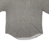 NATURAL ISSUE Mens Black & White Pattern Shirt L Cotton Blend Casual Button Up