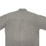 NATURAL ISSUE Mens Black & White Pattern Shirt L Cotton Blend Casual Button Up