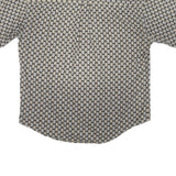 NATURAL ISSUE Mens Black & White Pattern Shirt L Cotton Blend Casual Button Up