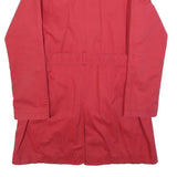 TOMMY HILFIGER Womens Red Cotton Blend Jacket M Button Plain Classic