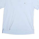 TOMMY HILFIGER Mens White Short Sleeve Plain Polo Shirt L Cotton Casual Summer