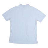 TOMMY HILFIGER Mens White Short Sleeve Plain Polo Shirt L Cotton Casual Summer