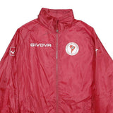 GIVOVA Mens Red Polyester Track Jacket L Sports Zip Up Lightweight