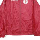 GIVOVA Mens Red Polyester Track Jacket L Sports Zip Up Lightweight