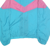DAZE 2 COME Mens Blue & Pink Nylon Shell Jacket L Retro Windbreaker