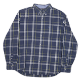 AMERICAN EAGLE Mens Blue & Yellow Checked Cotton Blend Shirt L Casual