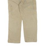 DICKIES Mens Jeans Beige Regular Straight Denim W40 L30 Workwear Zip Closure