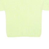 HOBBS LONDON Womens Yellow Plain Jumper Crew Neck Basic Knit L Cotton Blend